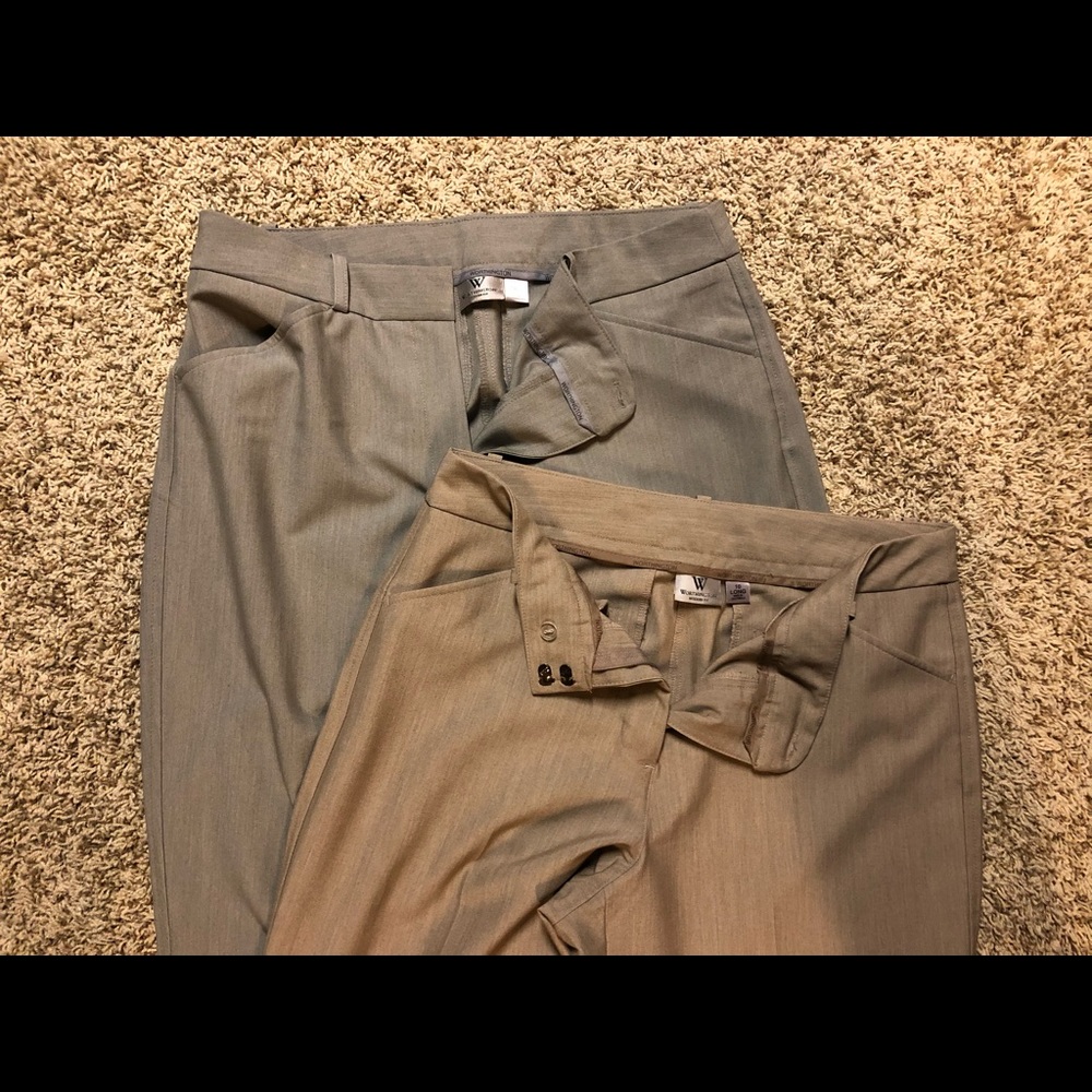 Worthington 10L Khaki and Gray Dress Pants